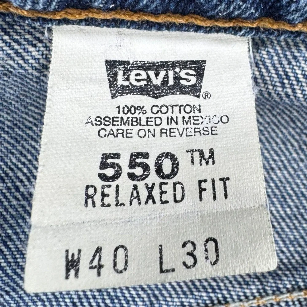Vintage Levi's 550 Relaxed Fit Jeans Mens 40x30 90's Medium Wash Denim Y2K